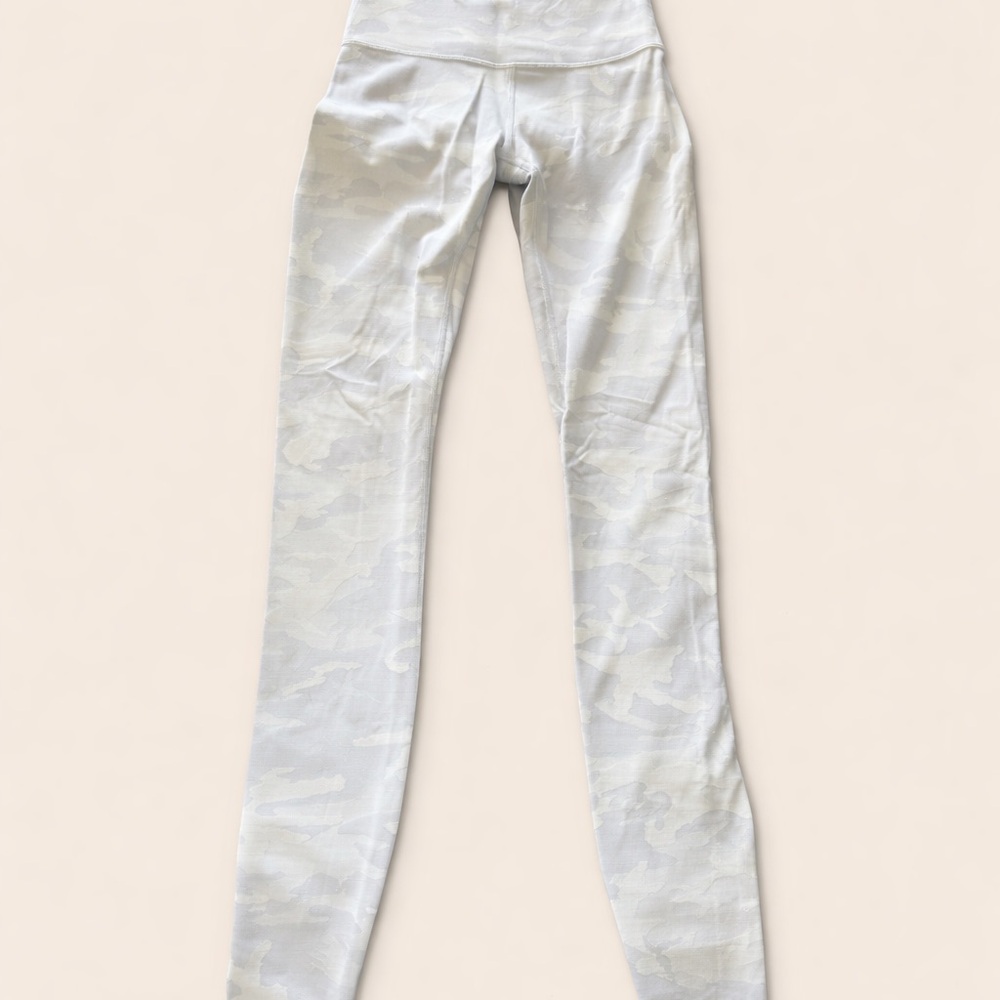 lululemon athletica Light Gray Camo Leggings